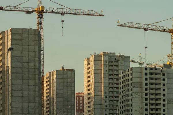 İnşaat Prefabrik yüksek katlı binaların. Kiev, Ukrayna