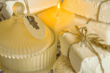 Organik el yapımı sabun. Sabun ve mum