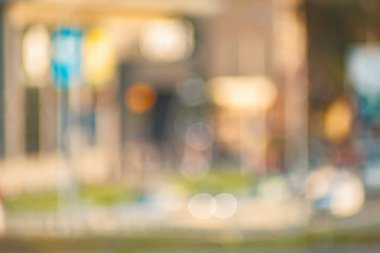 Arka plan bulanık fotoğraf. Yaz bulanık şehir zemin.