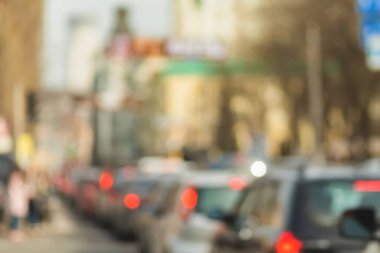 Arka plan bulanık fotoğraf. Yaz bulanık şehir zemin.