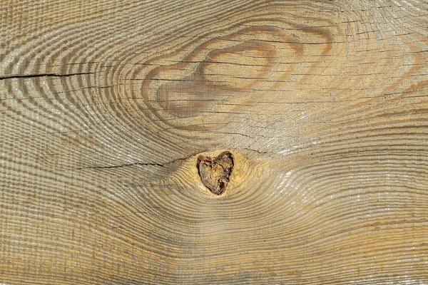 Natural Hole Wooden Texture Looks Heart Vintage Wooden Background Sawn — Stock Photo, Image
