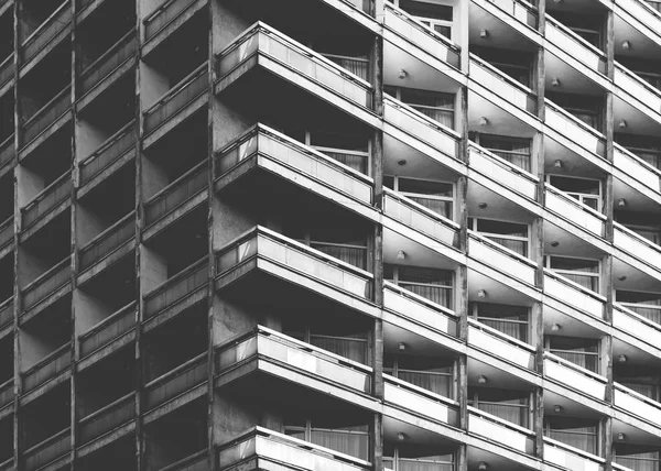Фасадні Сучасних Бетонного Будівлі Радянські Архітектура — стокове фото