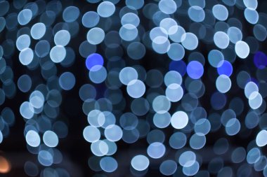 Soyut Mavi kesimine. Bulanık ışıklar. Nazik bokeh