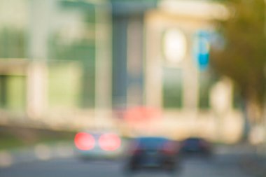 Arka plan bulanık fotoğraf. Yaz bulanık şehir zemin.