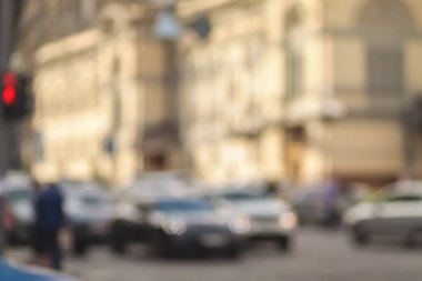 Arka plan bulanık fotoğraf. Yaz bulanık şehir zemin.