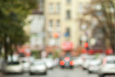 Yumuşak alacakaranlık. Bulanık cityscape. Nazik ufuk cityscape