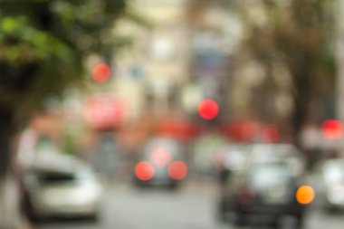 Yumuşak alacakaranlık. Bulanık cityscape. Nazik ufuk cityscape