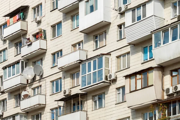 Balkonger Ett Modernt Prefabricerade Hus Kiev Ukraina — Stockfoto