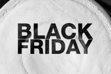 Siyah Cuma poster. Aqua makyaj boya arka plan üzerinde