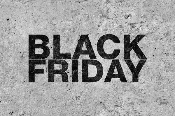 Black Friday Poster Inscription Concrete Surface — Stock Photo, Image