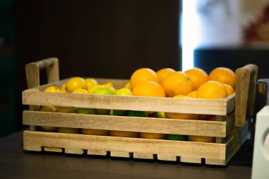 Ahşap kutu turuncu çubuğunda ile sayaç