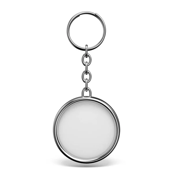 Blank Metal Trinket Ring Key Circle Shape Rendering Illustration Isolated — Stock Photo, Image