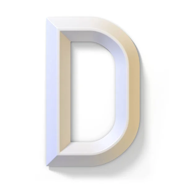 Witte Dimensionale Font Letter Render Illustratie Geïsoleerd Witte Achtergrond — Stockfoto