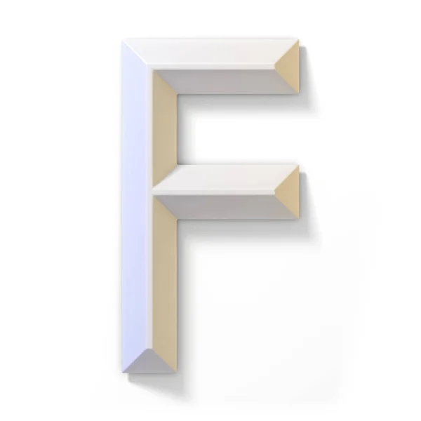 Witte Dimensionale Font Letter Render Illustratie Geïsoleerd Witte Achtergrond — Stockfoto