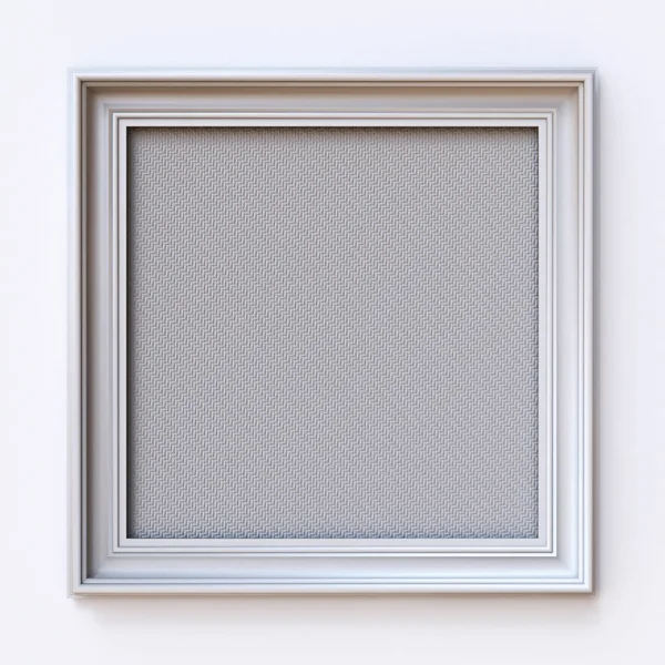 White canvas picture frame Rectangle 3D rendering illustration isolated on white background