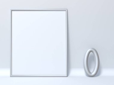 Sıfır 3d çizim render resim çerçeve numarası 0 alay
