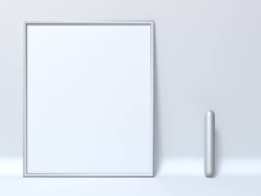 Sahte resim çerçevesi kadar harf ı 3d render illüstrasyon