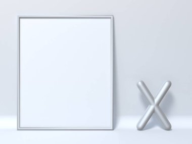 3d resim çerçevesi mektup X kadar alay