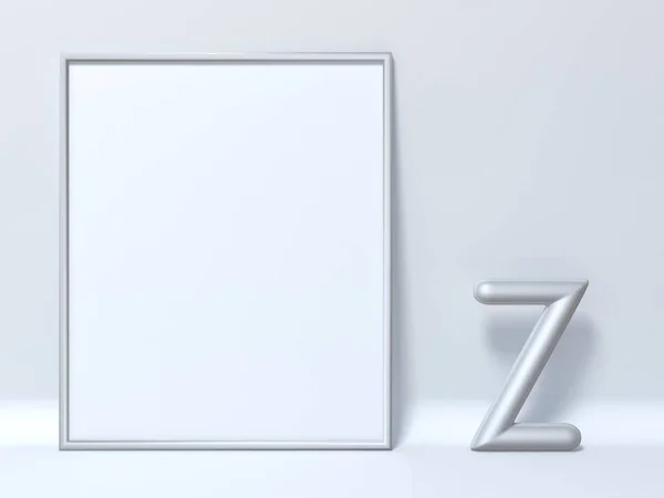 Håna upp bildramen bokstaven Z 3d — Stockfoto