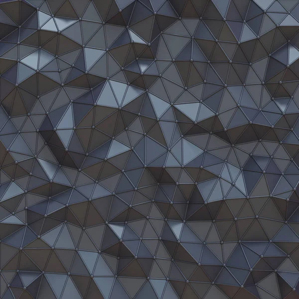 Preto Abstrato Poligonal Triângulo Fundo Renderizar Ilustração — Fotografia de Stock