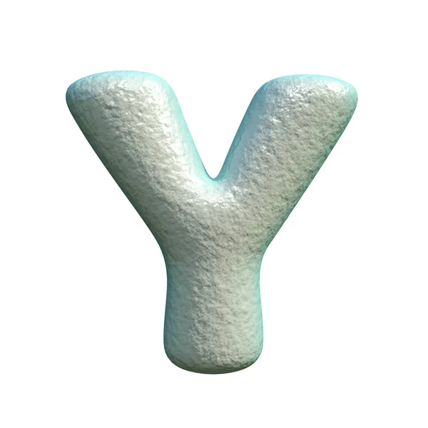 Серо-синий глиняный шрифт Letter Y 3D — стоковое фото