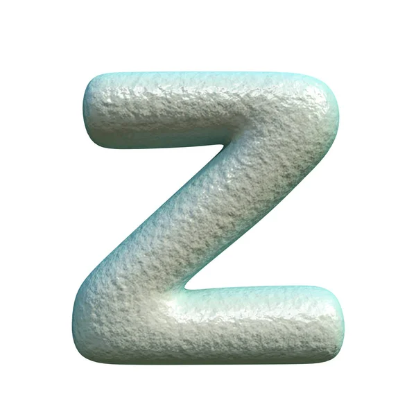 Grey blue clay font Letter Z 3D — Stock Photo, Image