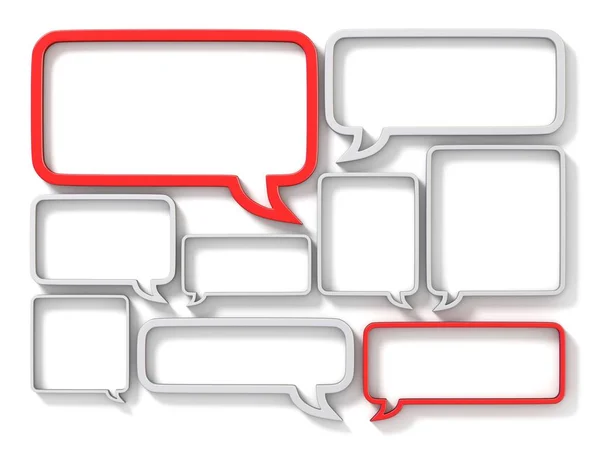 Different size speech bubbles 3D — Stock Photo, Image