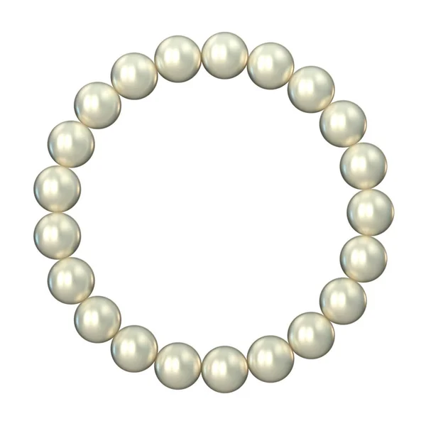 Circle made of pearls 3D — Stock Photo, Image