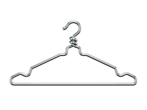 Wire clothes hanger 3D — Stock Photo, Image