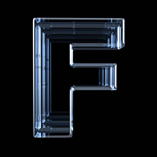 Transparent x-ray letter F. 3D — Stock Photo, Image