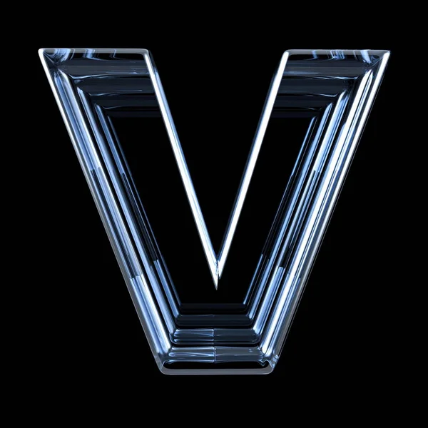 Прозора рентгенівська літера V. 3D — стокове фото