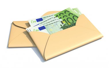Zarf içinde Euro 3d