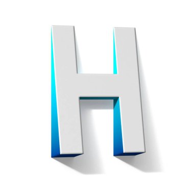 Mavi degrade Lih Harfi H 3d