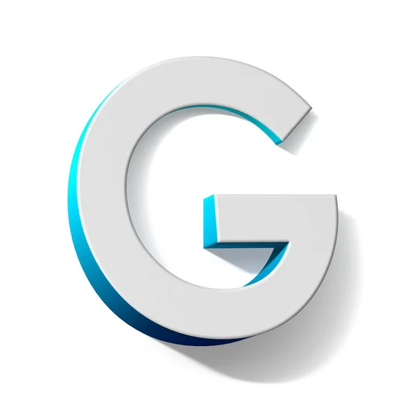 Niebieski gradient litera G 3D — Zdjęcie stockowe
