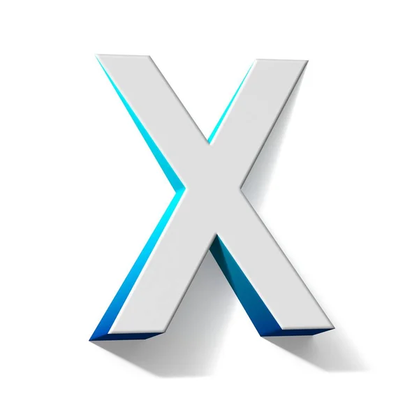 Blue gradient Letter X 3D — Stock Photo, Image