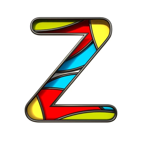 Multi color layers font Letter Z 3D — Stock Photo, Image