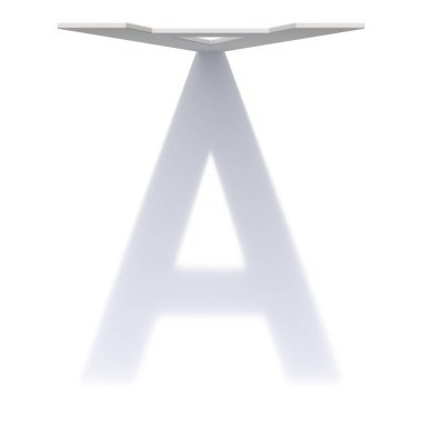 Dikey damla gölge yazı tipi A Harfi 3d