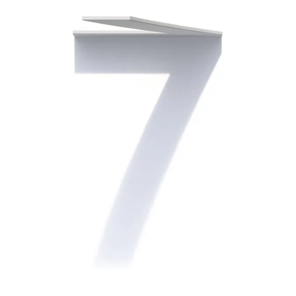 Sombra vertical da gota número 7 SETE 3D — Fotografia de Stock