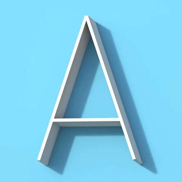 Lijn lettertype met schaduw letter A 3D — Stockfoto