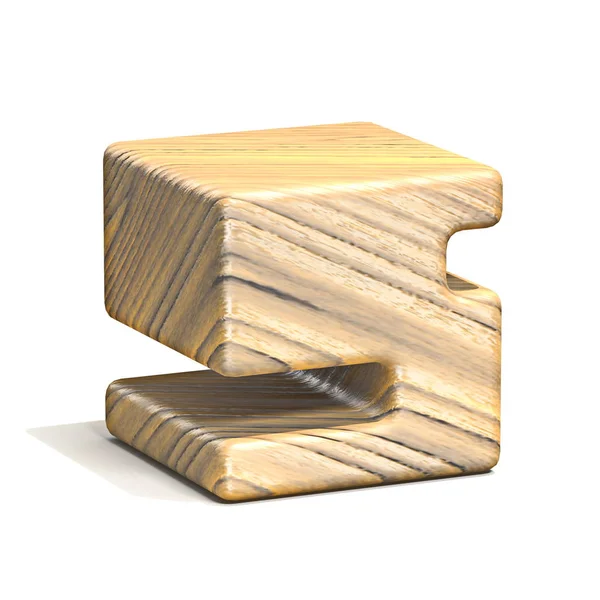 Solid wooden cube betűtípus Number 5 FIVE 3D — Stock Fotó