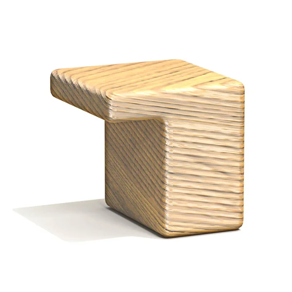 Massief houten kubus lettertype nummer 7 7 3D — Stockfoto