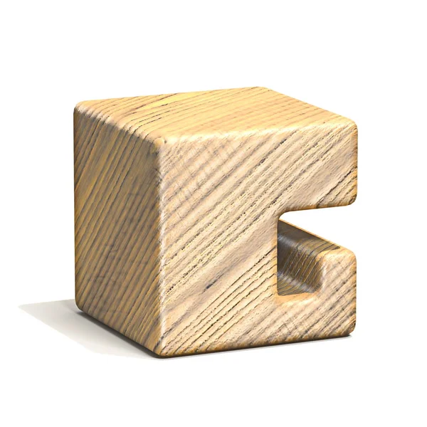 Solid wooden cube font Letter G 3D — Stock Photo, Image