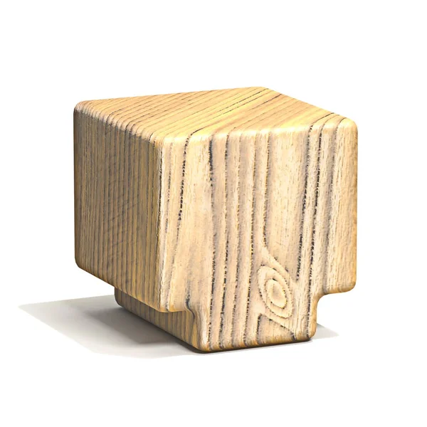 Massief houten kubus lettertype Letter T 3D — Stockfoto