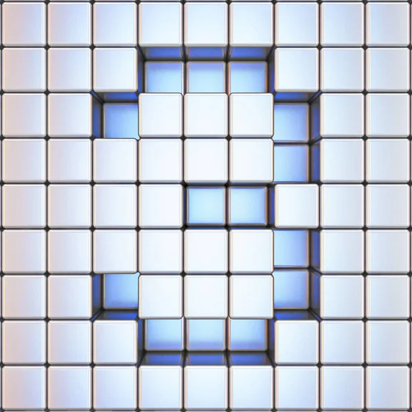 Cube grid Number 3 THREE 3D — Stock Photo, Image