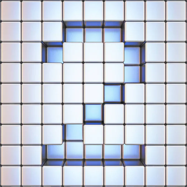 Cube grid Number 2 TWO 3D — Stock Photo, Image