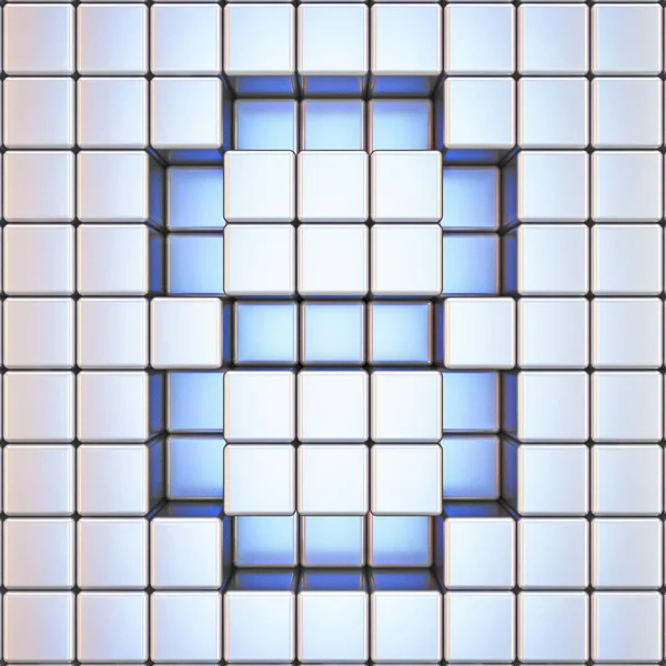 Cube grid Number 8 EIGHT 3D — Stock Photo, Image