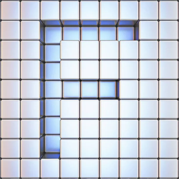 Cube grid Letter F 3D — Stock Photo, Image