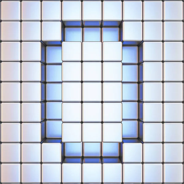 Cube grid Letter O 3D — Stock Photo, Image