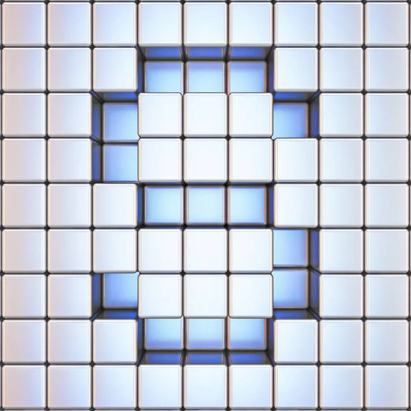 Cube grid Letter S 3D — Stock Photo, Image