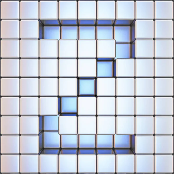 立方体网格字母 Z 3d — 图库照片